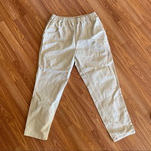 Vintage cotton canvas pants with pockets